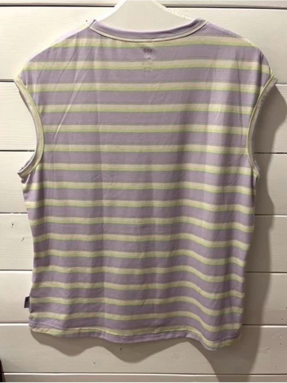 HELLY HANSEN Striped Sleeveless Top XL Purple Green - Picture 4 of 6
